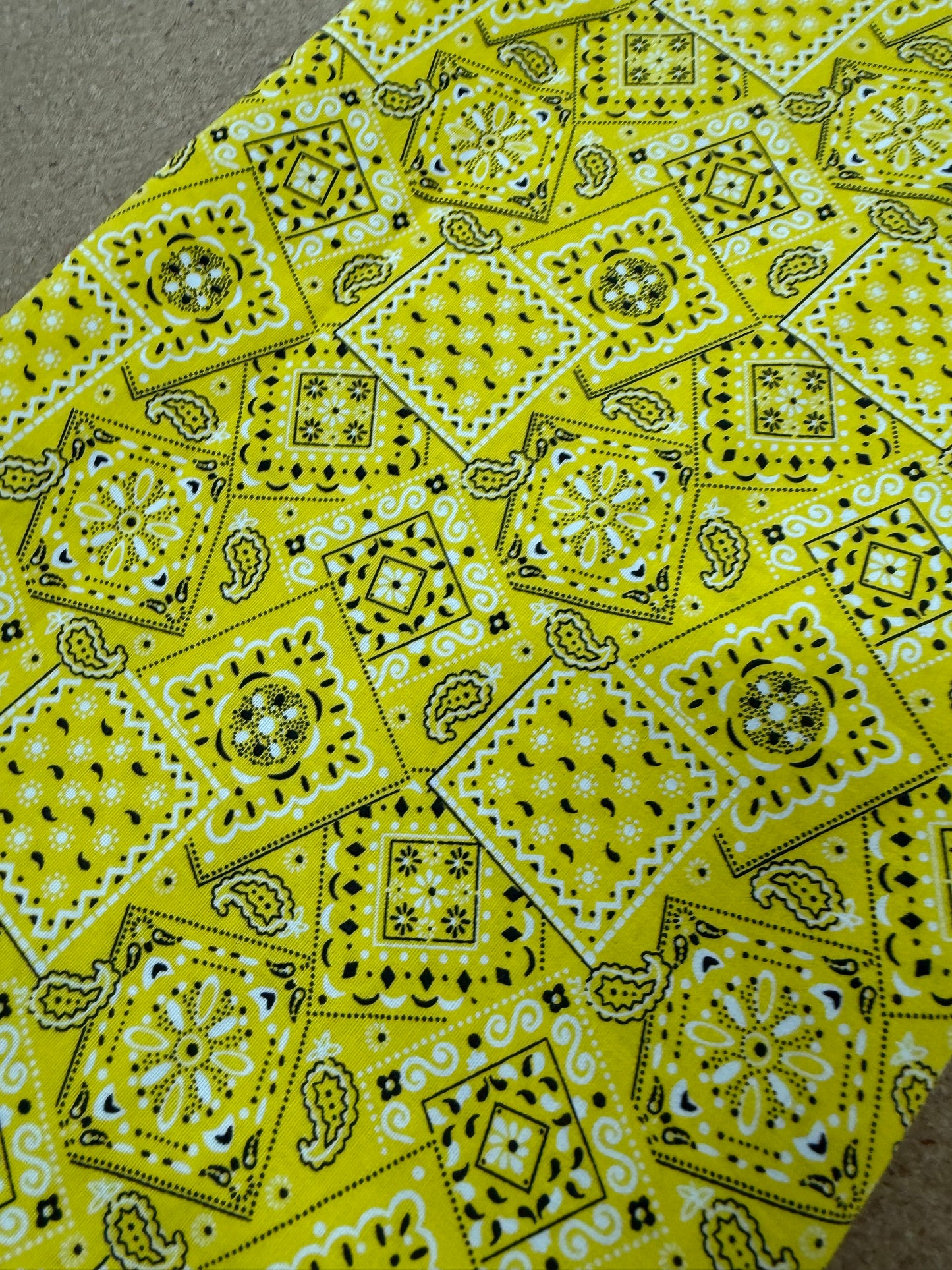 Yellow Bandana Print Cotton