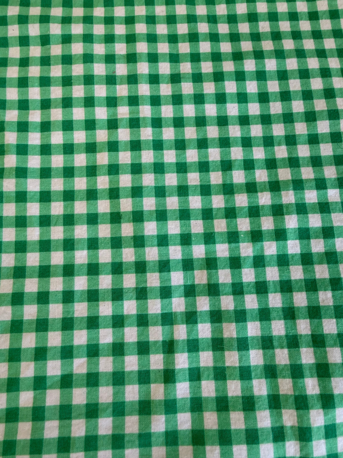 Green Gingham Cotton