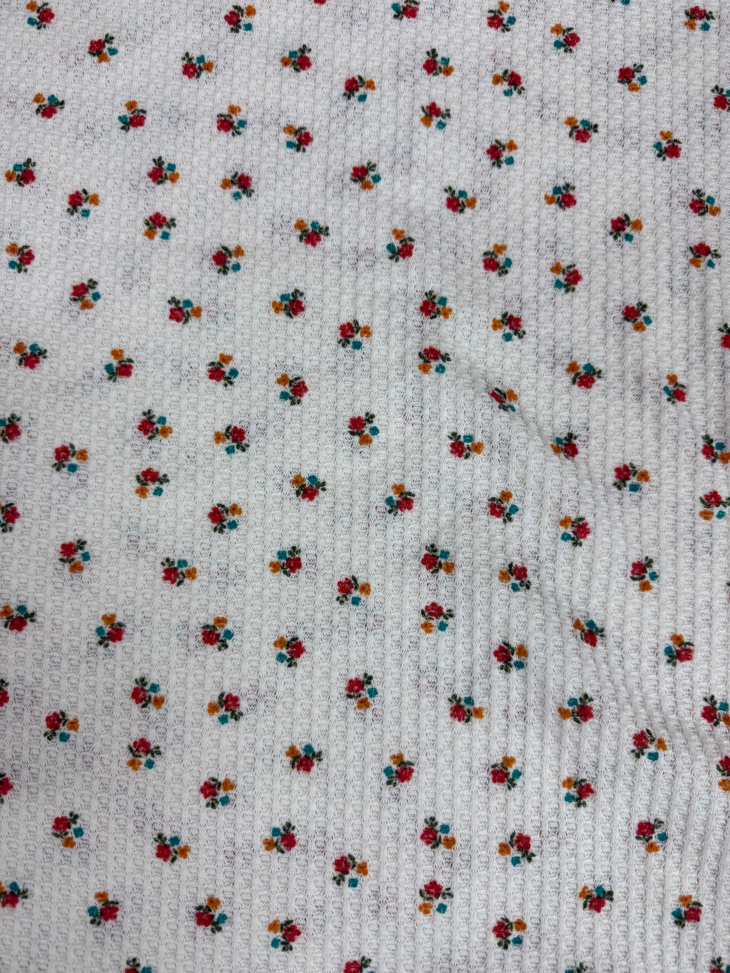 Floral Waffle Knit