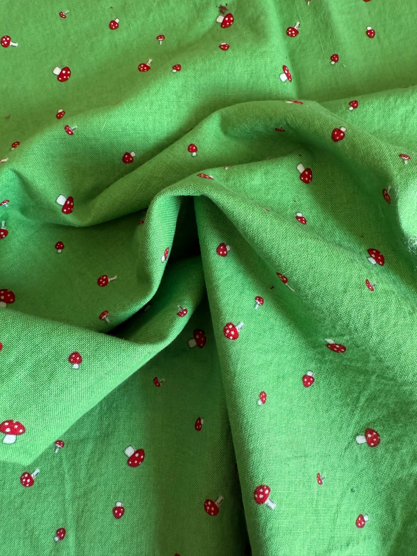Mushroom print cotton