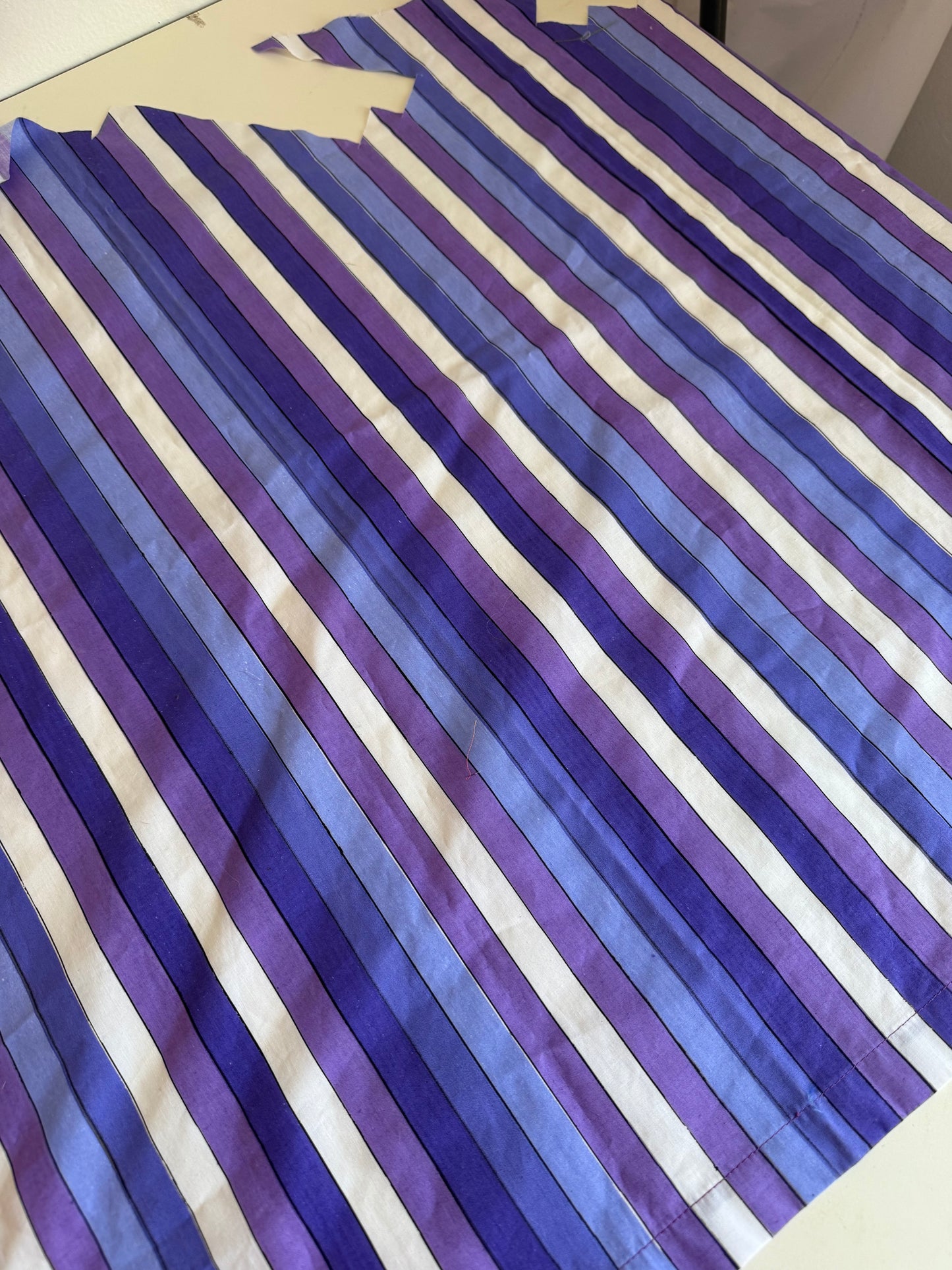 Vintage purple Striped Sheet Piece