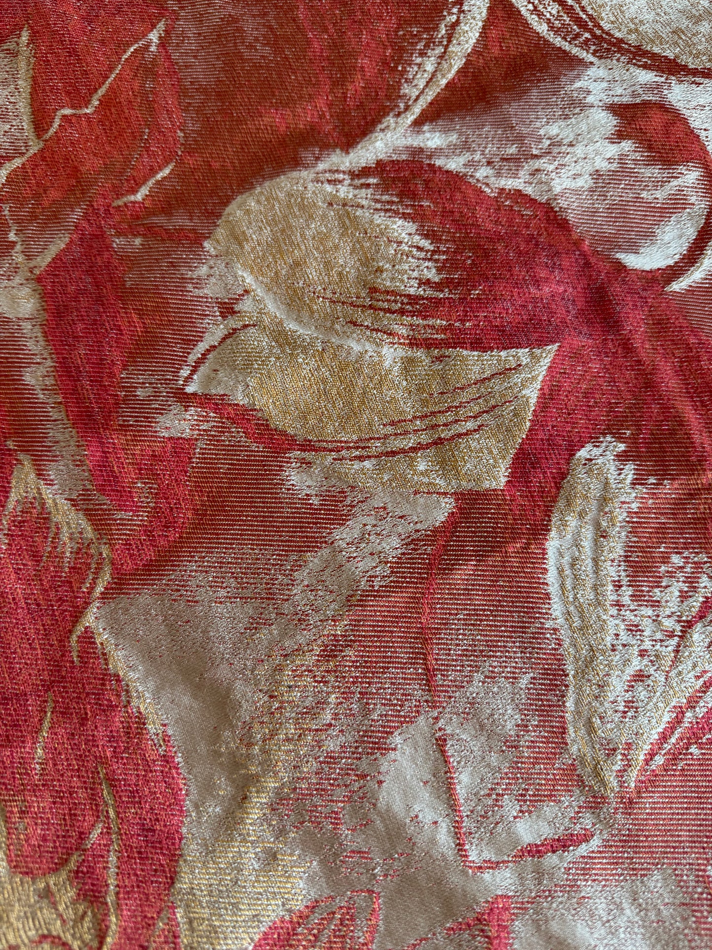 Metallic Floral Upholstery Fabric