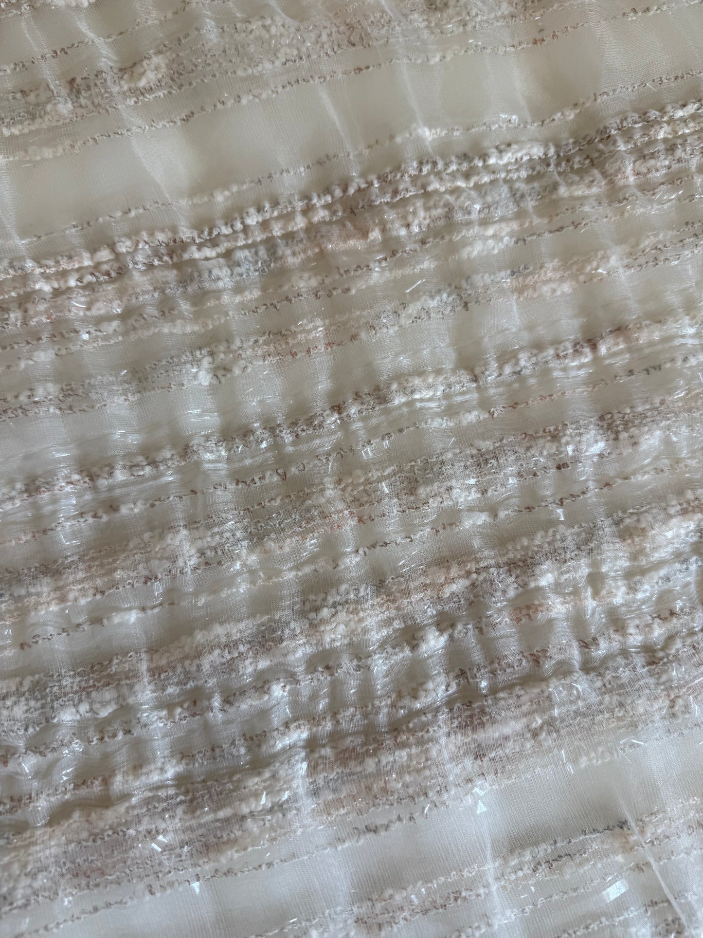 Cream Textured Curtain Panel