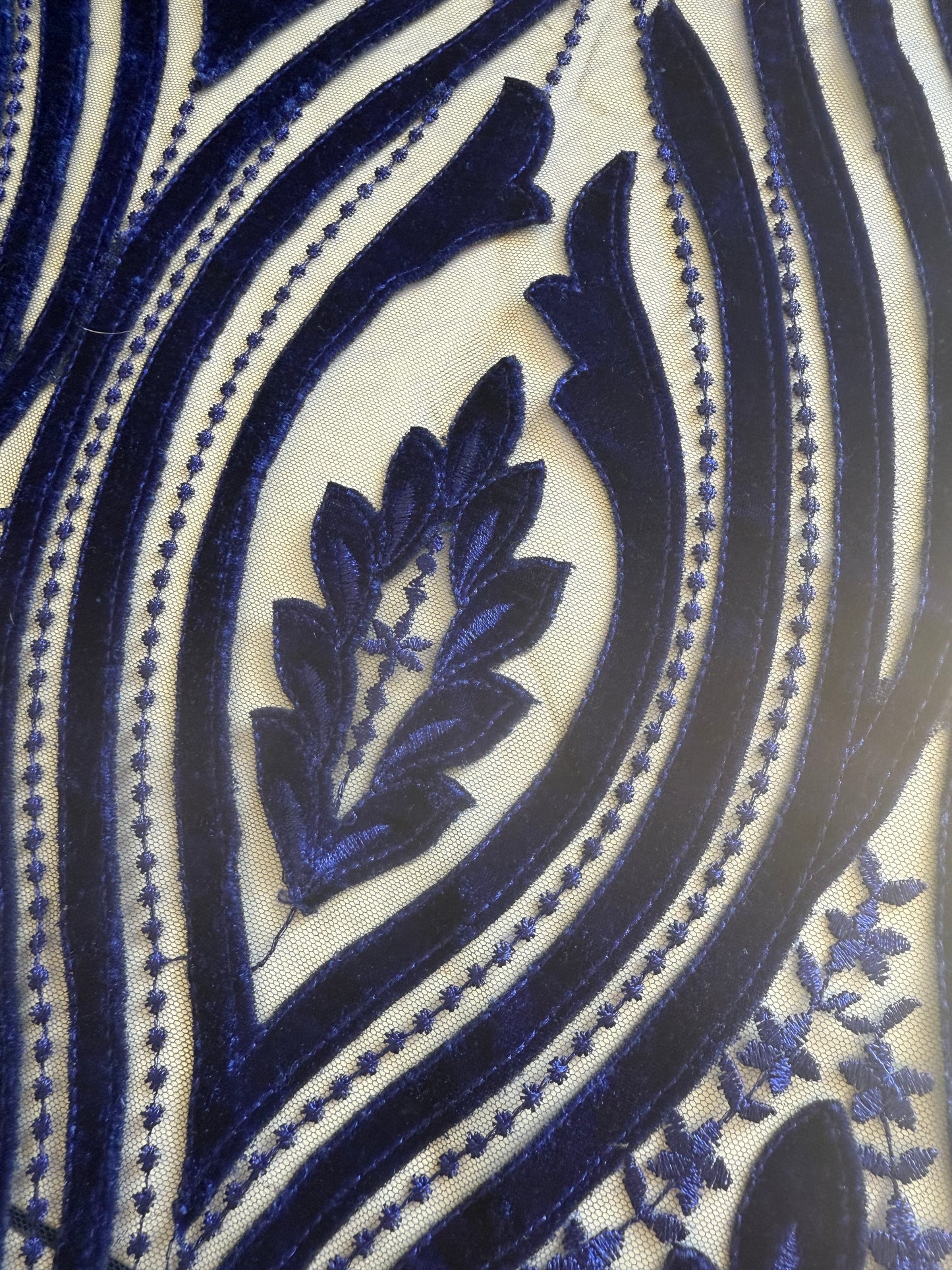 Velvet Mesh Formal Fabric