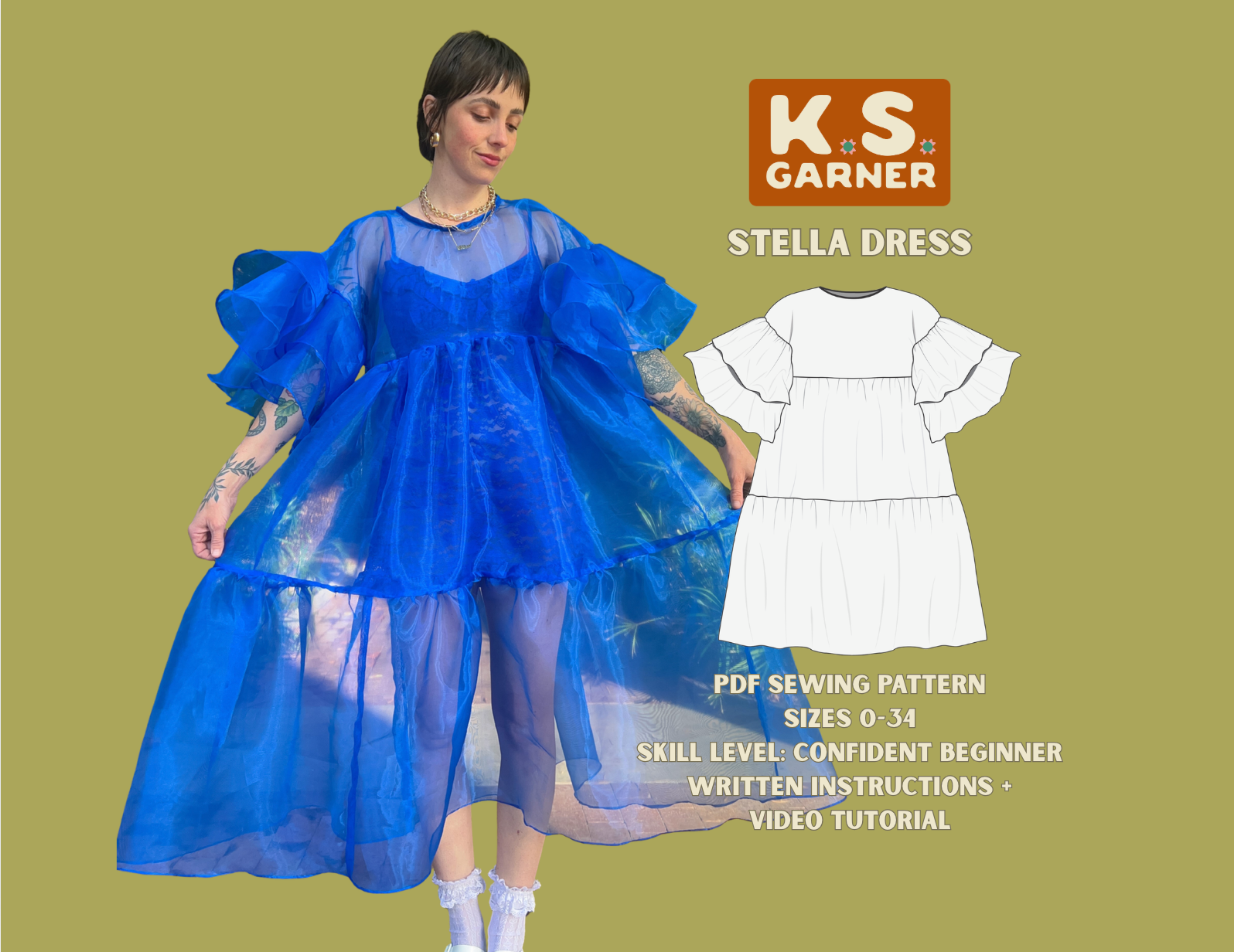 fashion nova summer dress Stella Dress PDF Sewing Pattern – K.S. Garner
