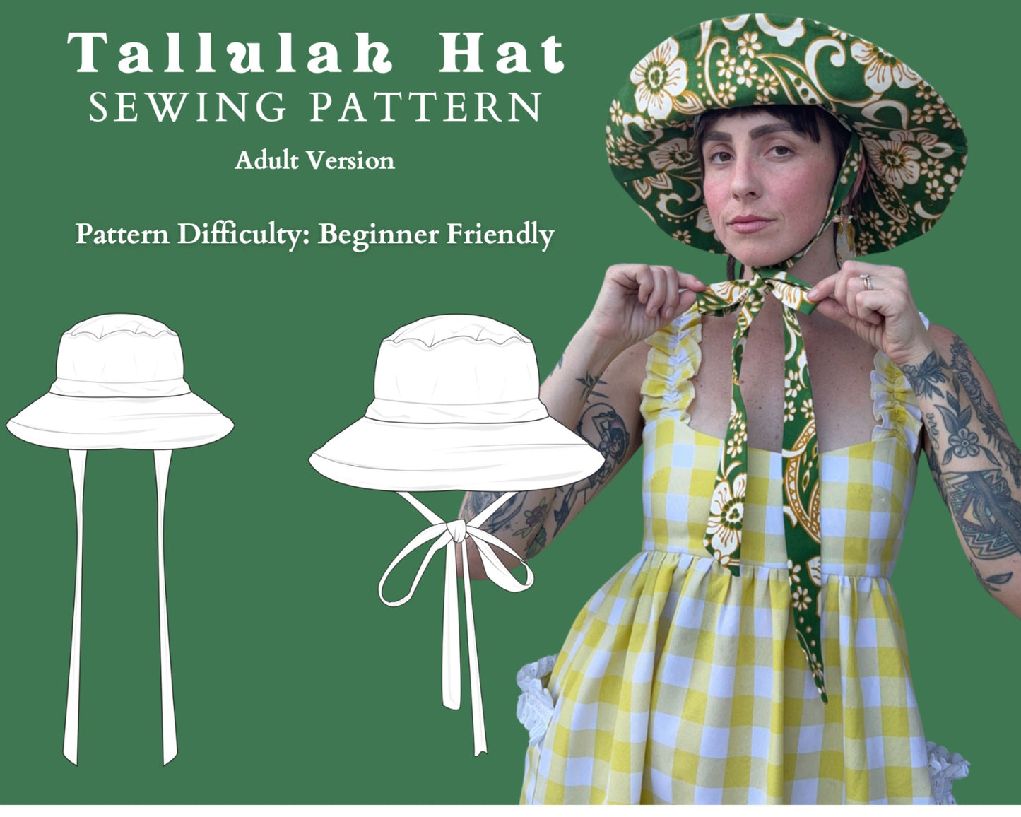 Adult Tallulah Hat Digital Sewing Pattern