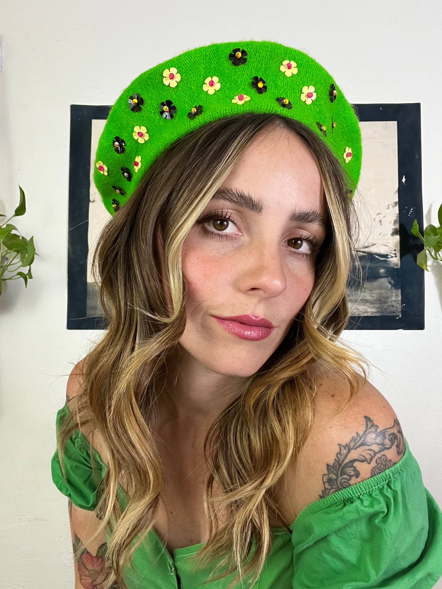 Lime Beret