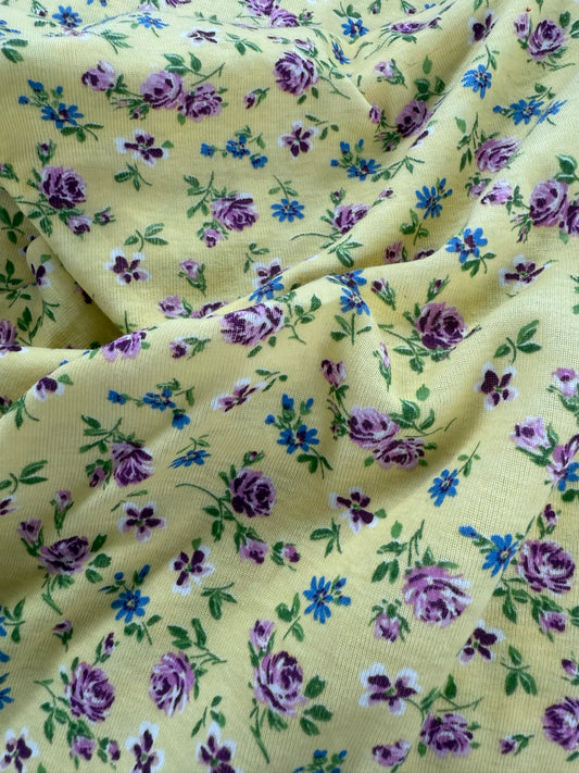 Yellow Floral Knit