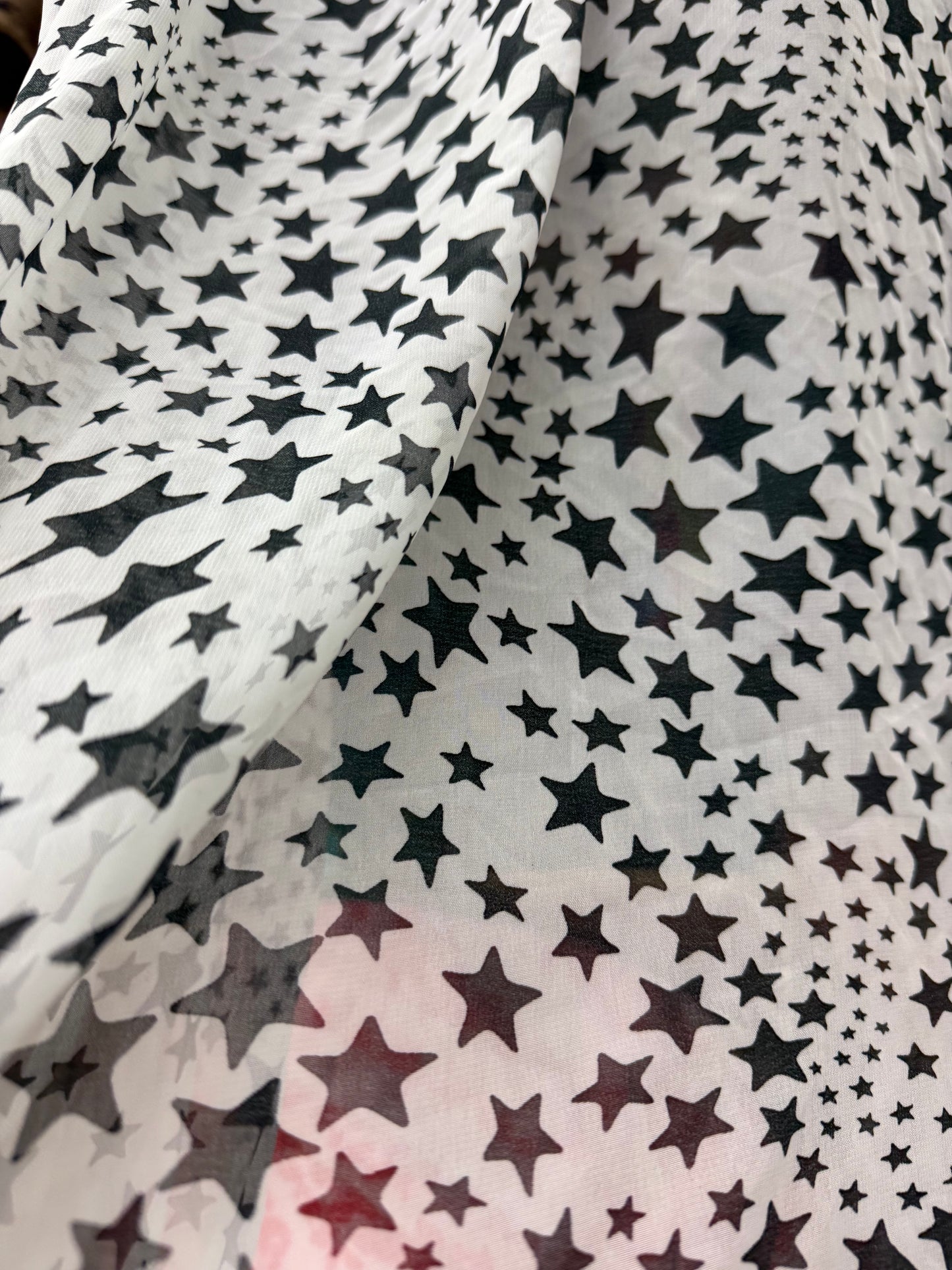 Star Print Chiffon