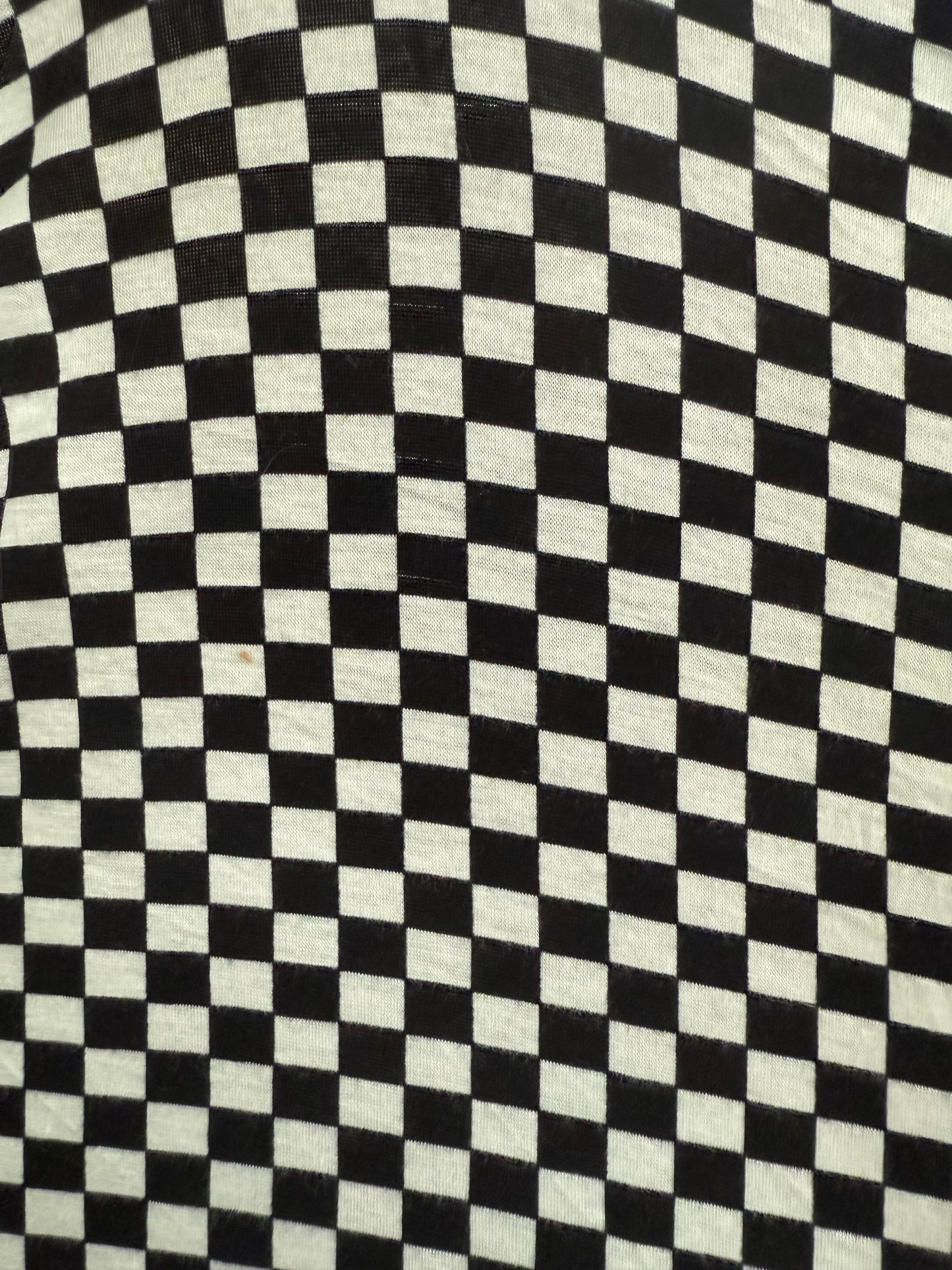 Black/White Check Jersey Knit