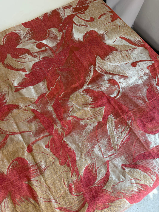 Metallic Floral Upholstery Fabric