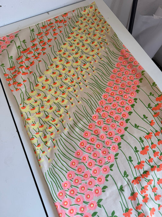 Vintage Floral Print Knit