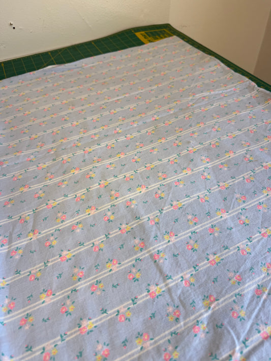 Floral Stripe Brushed Cotton