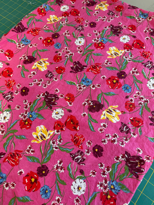 Pink Floral Cotton