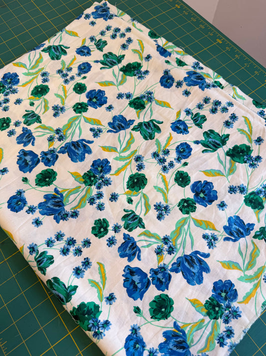 White Floral Cotton