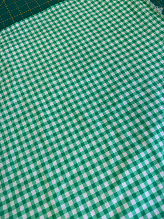 Green Gingham Cotton