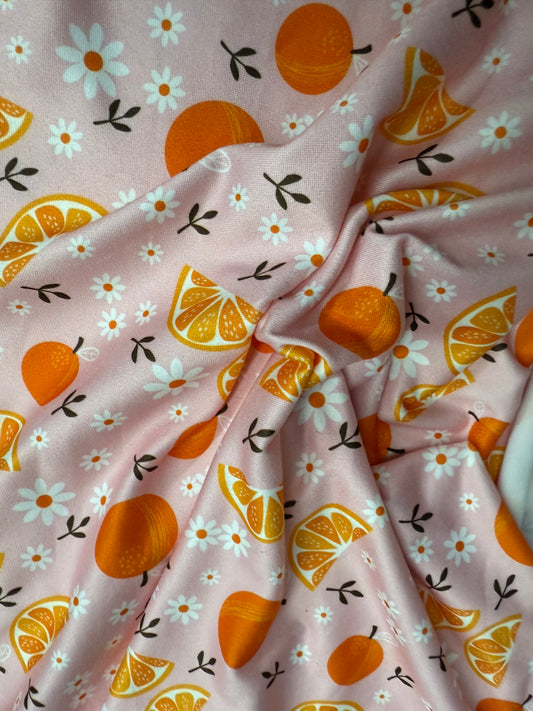 Orange Floral Knit