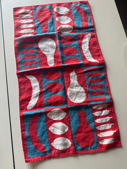 Fruit Print Tea Towel