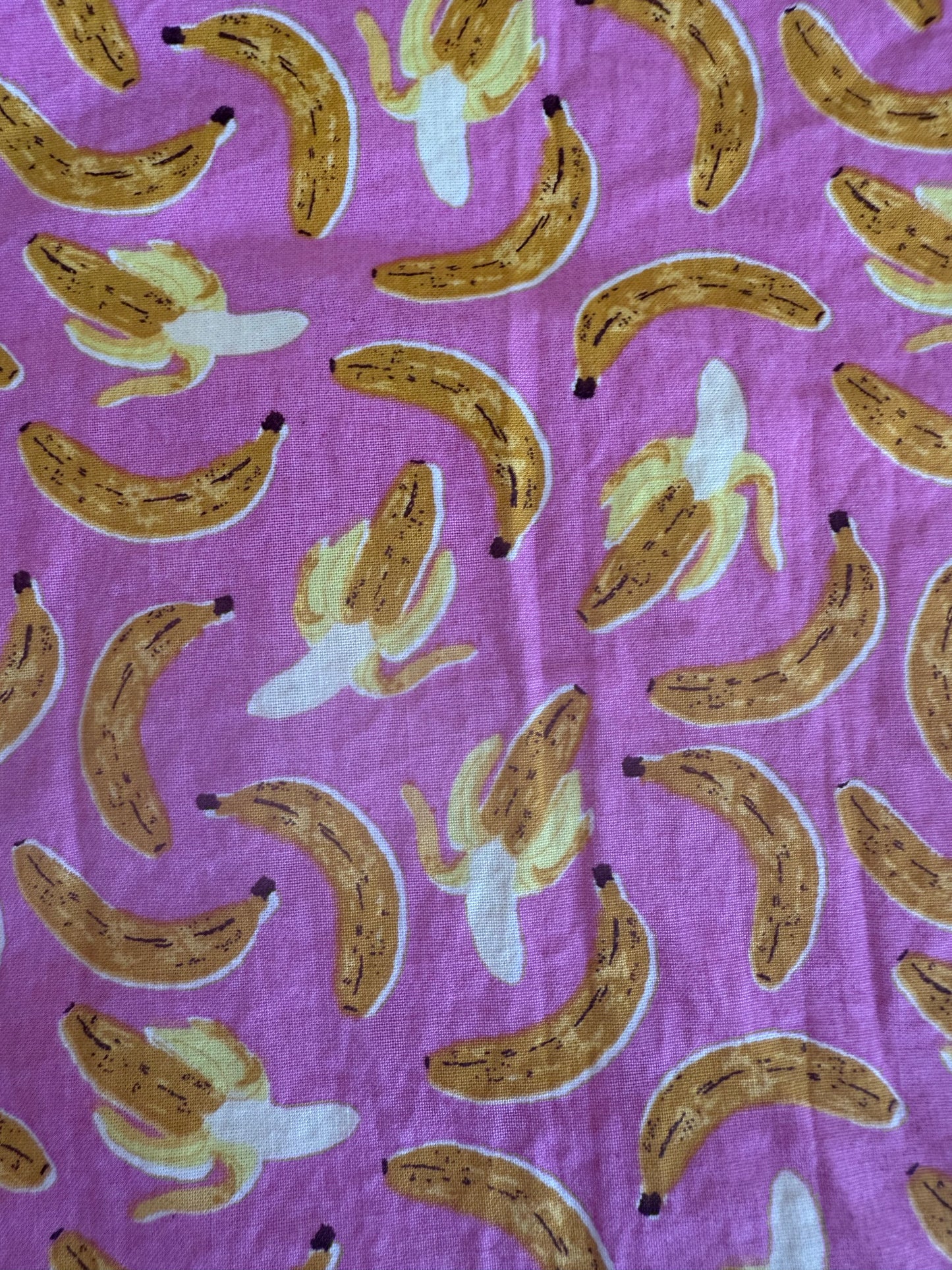 Pink Banana Print Cotton