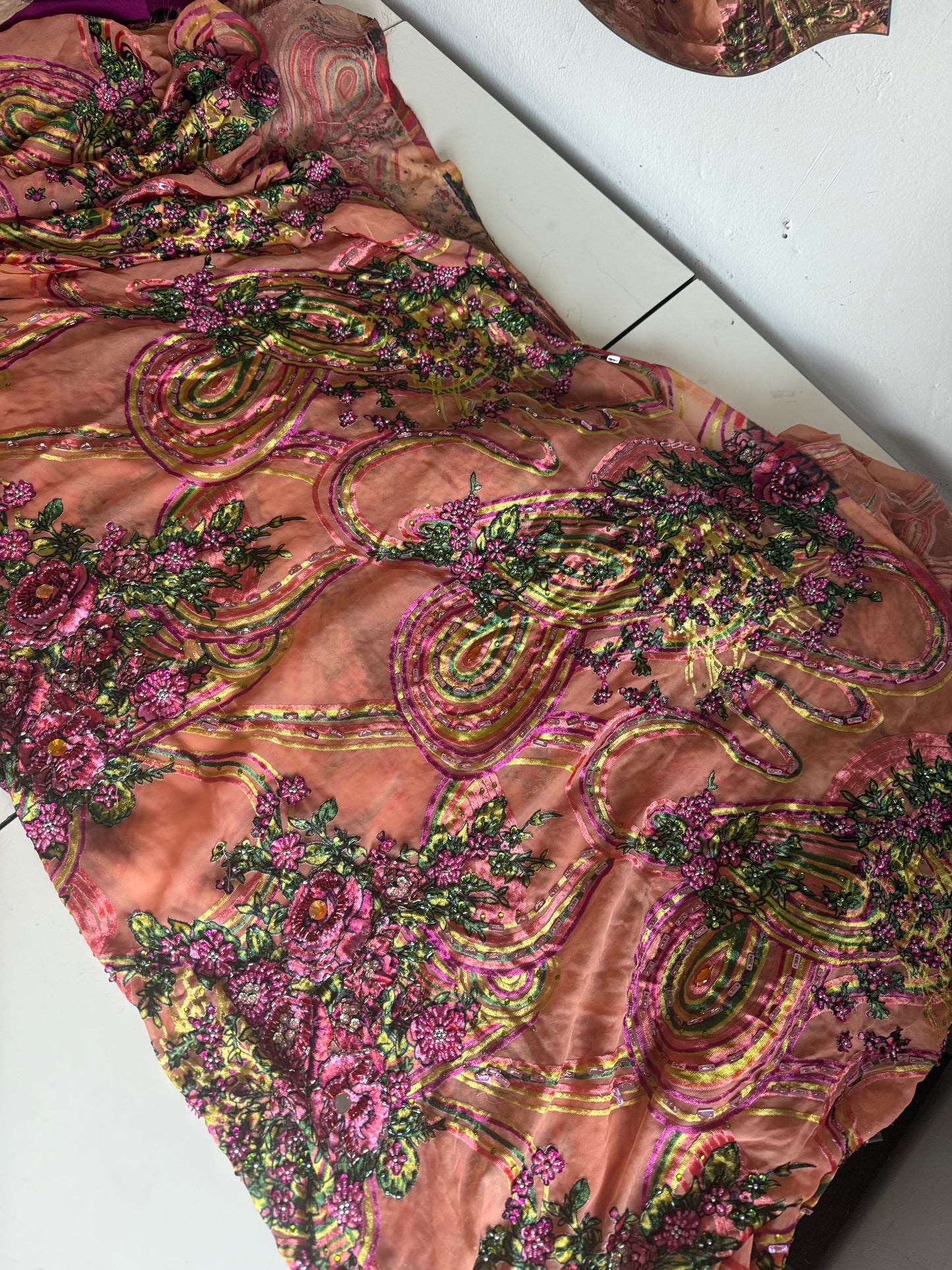 Beaded Velvet Chiffon