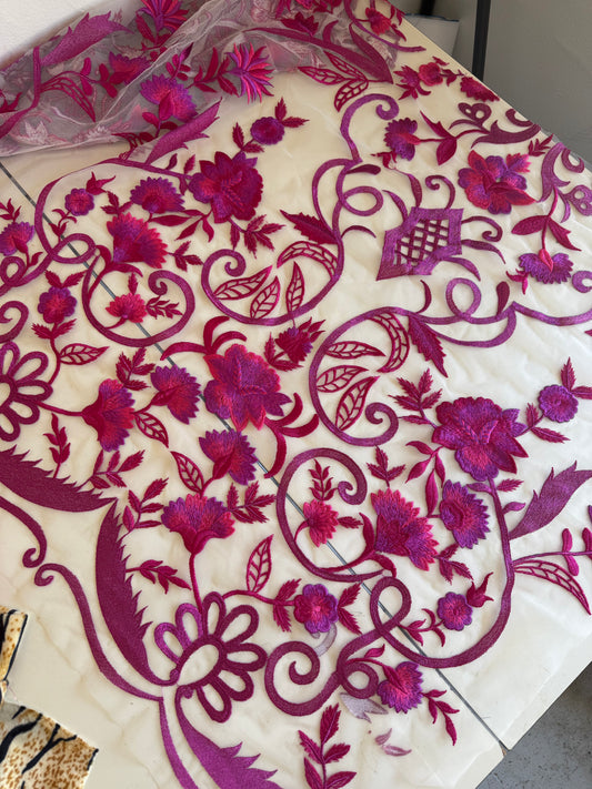Embroidered Lace on Tulle