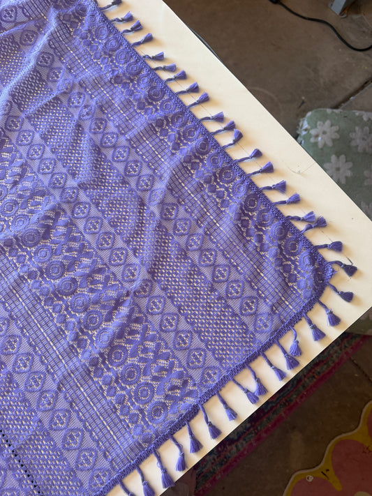 Purple Lace Curtain Panel