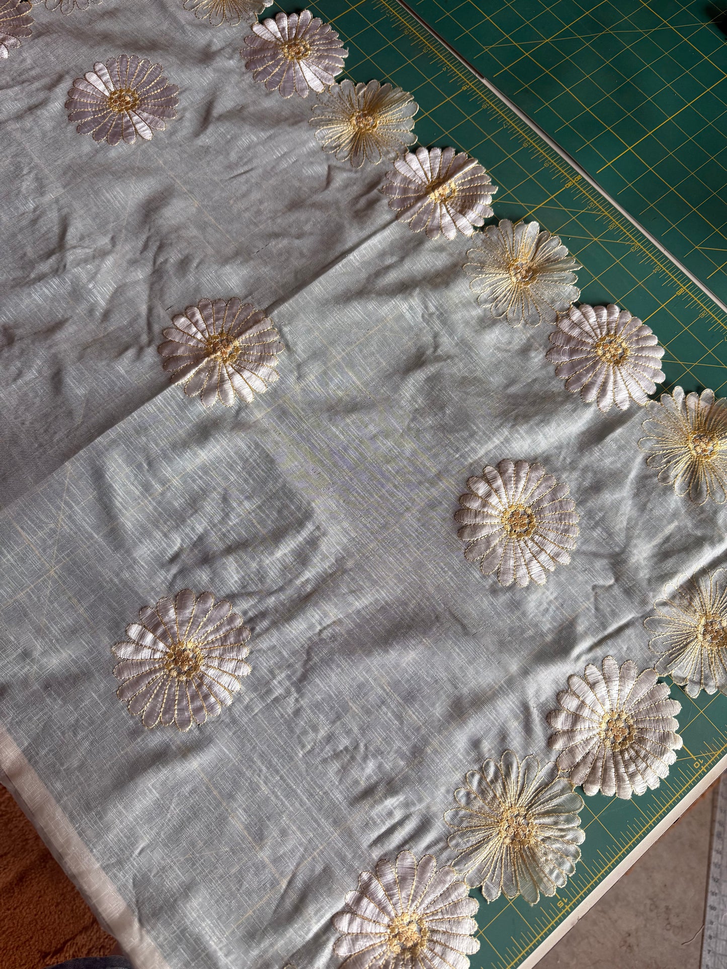 Sheer Floral Mini Tablecloth