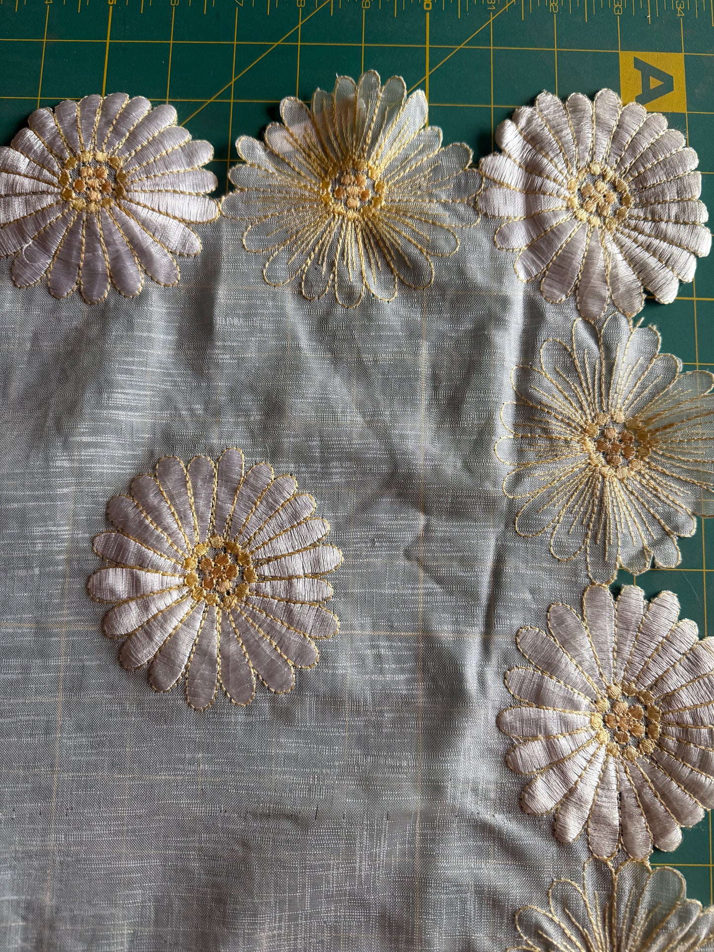 Sheer Floral Mini Tablecloth