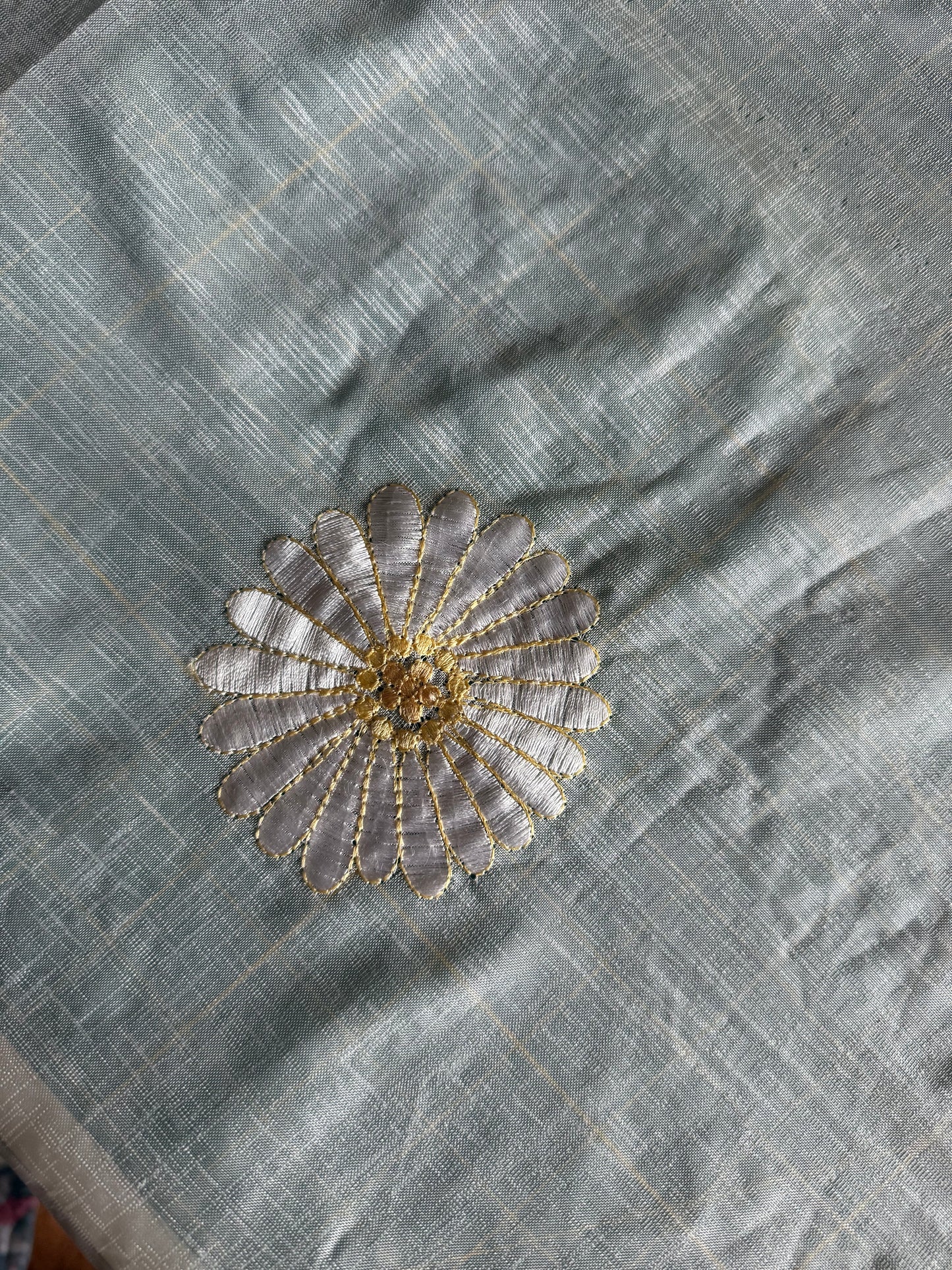 Sheer Floral Mini Tablecloth