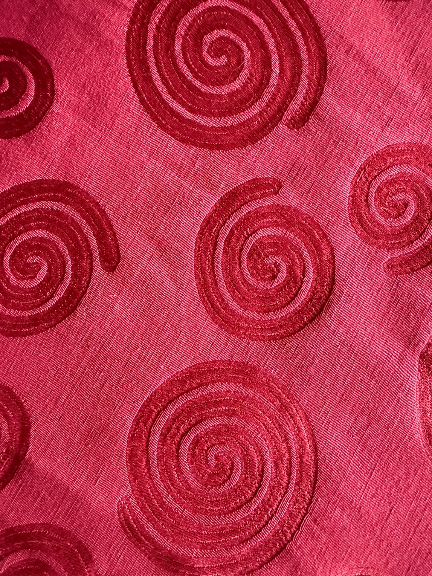 Wine red spiral fabric