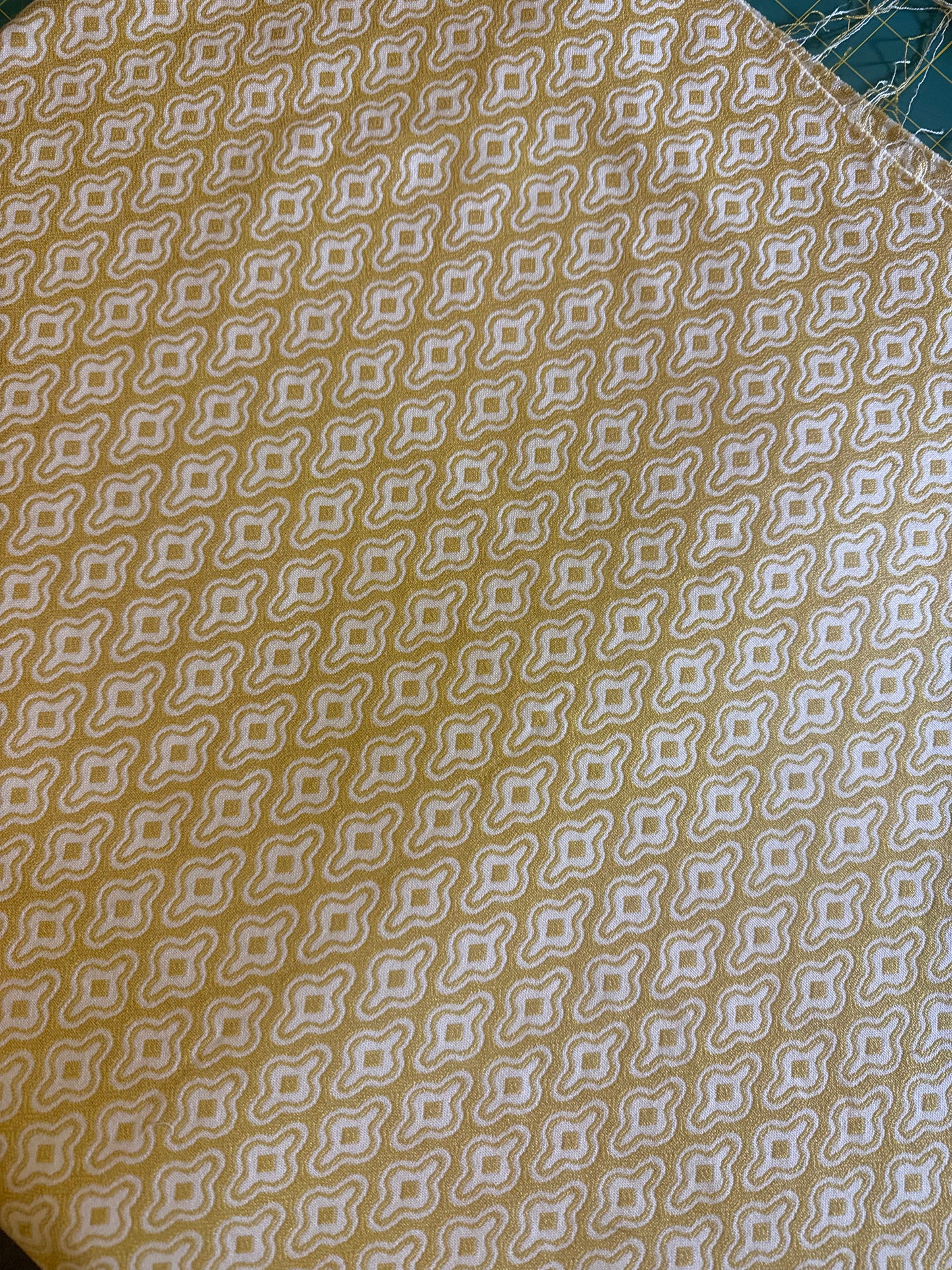 Yellow Geometric Upholstery Fabric