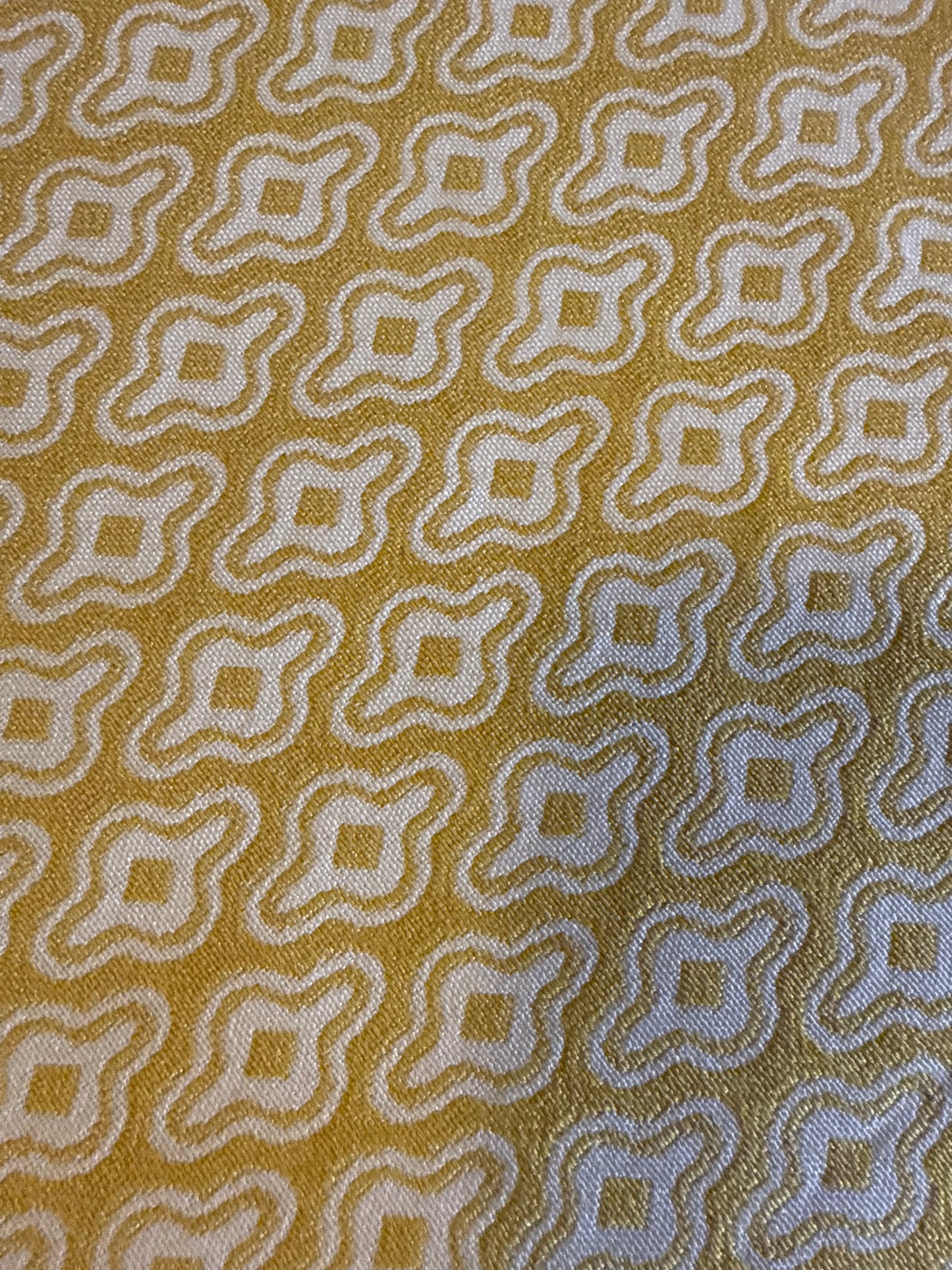 Yellow Geometric Upholstery Fabric