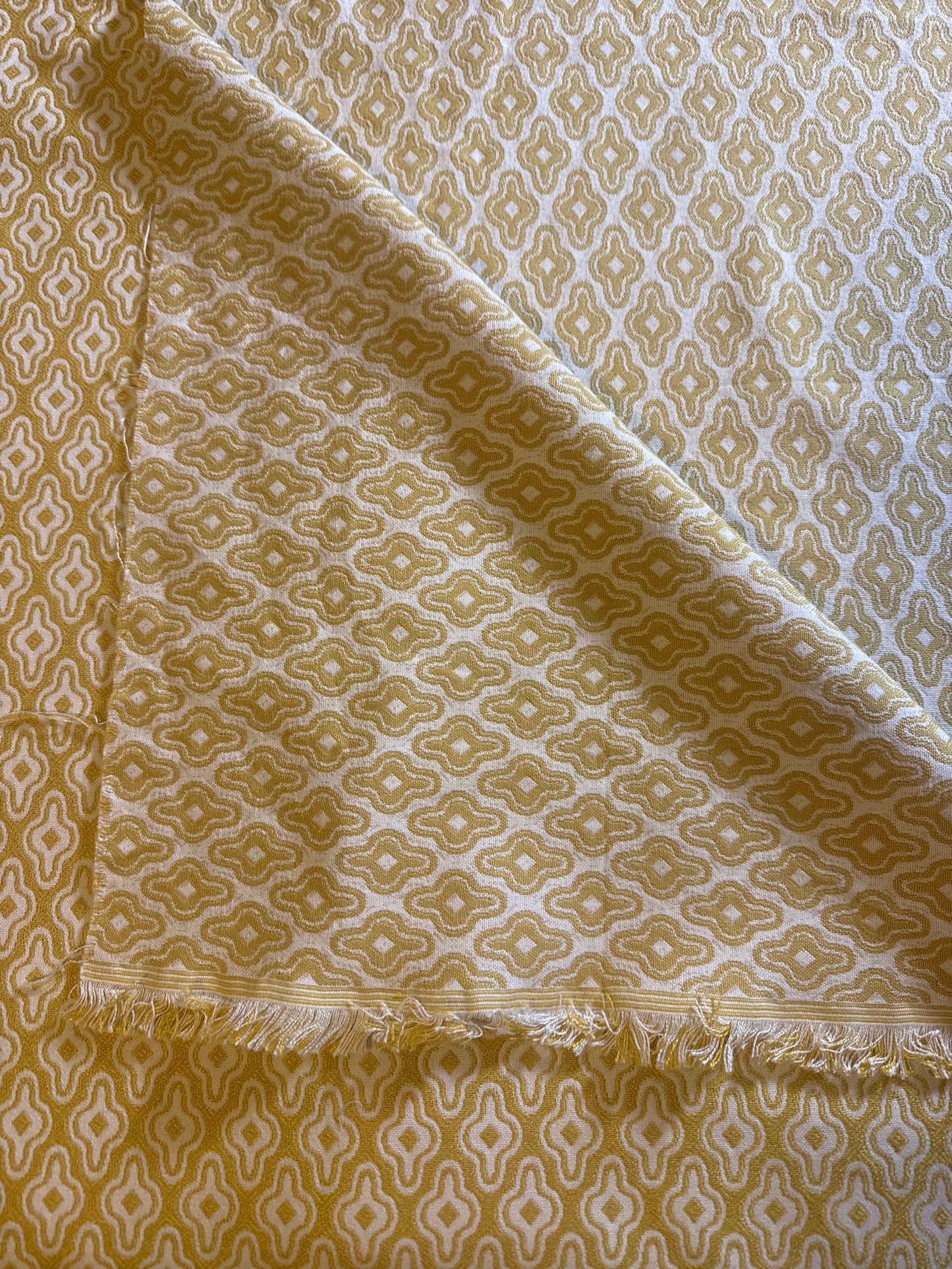 Yellow Geometric Upholstery Fabric