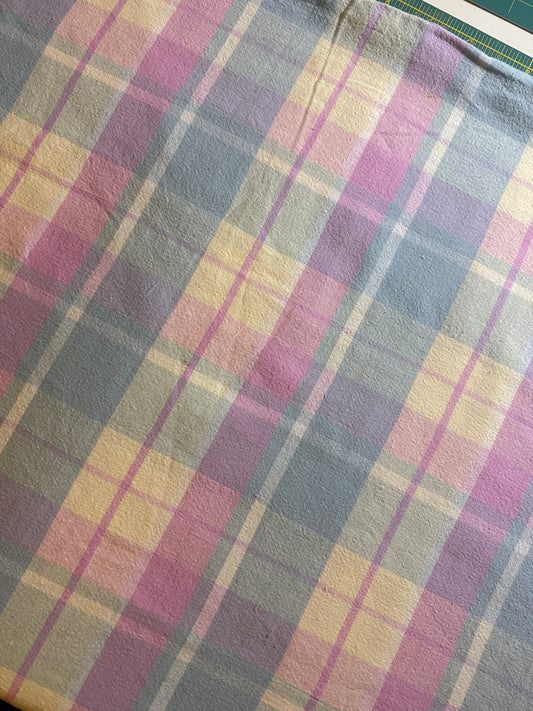 Vintage Pastel Plaid Tablecloth