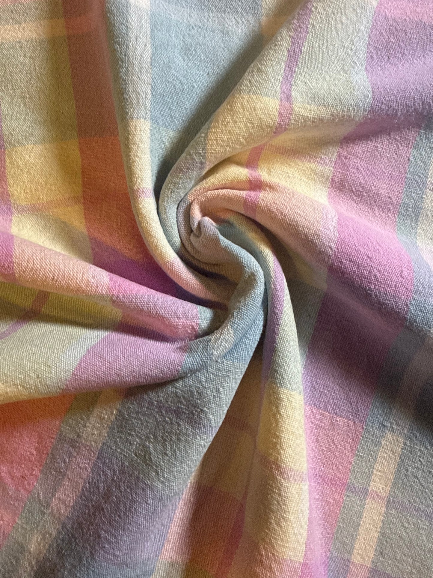 Vintage Pastel Plaid Tablecloth