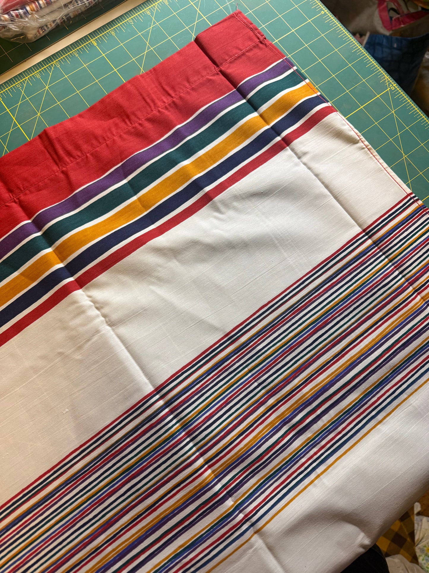 Vintage Striped Flat Sheet