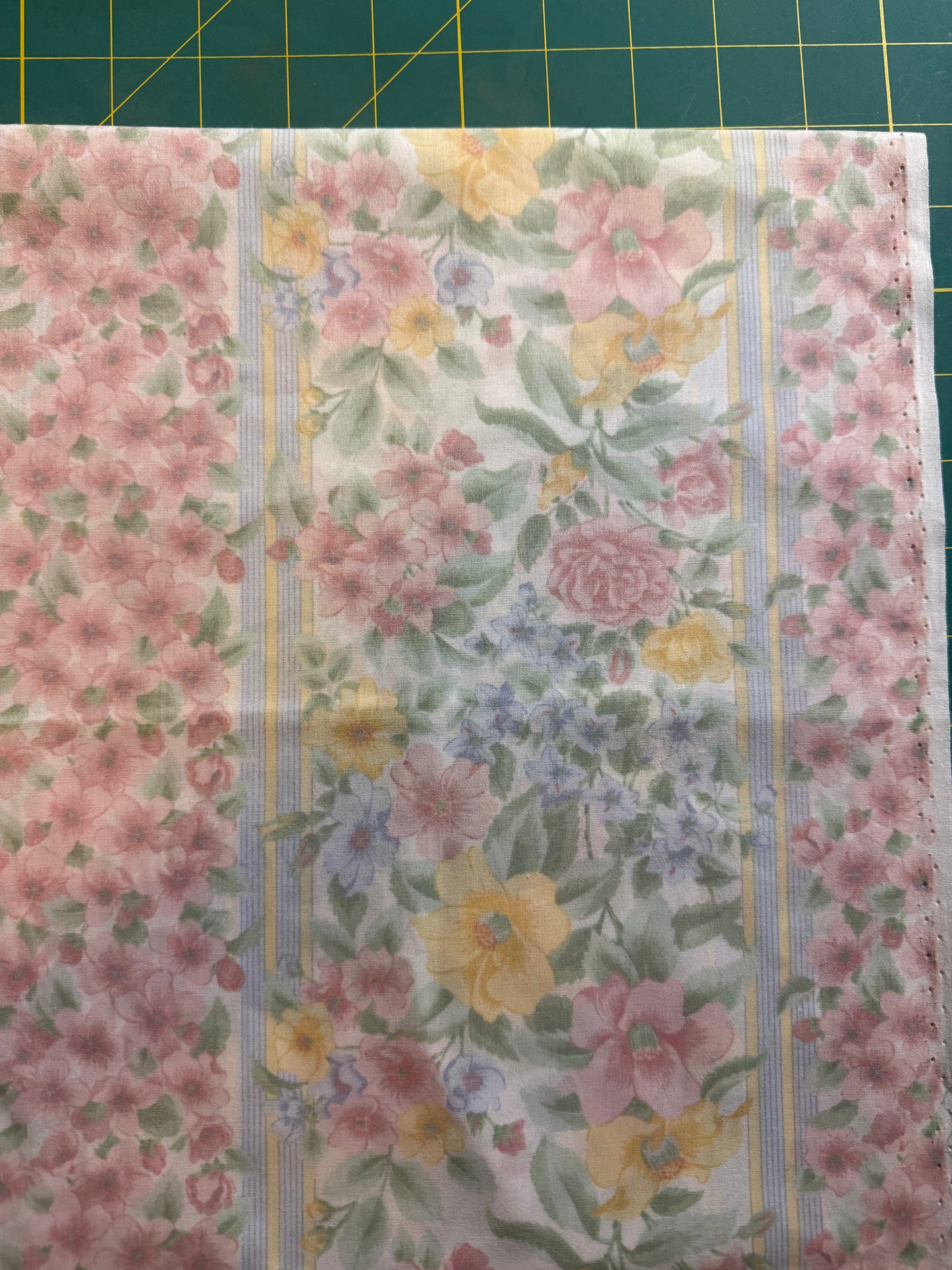 Vintage Floral Stripe Cotton