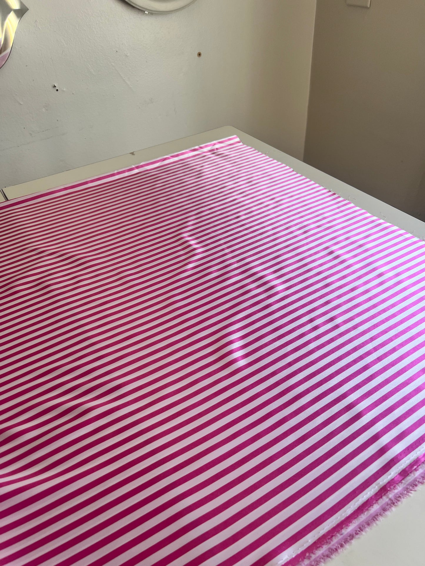 Pink Striped Satin