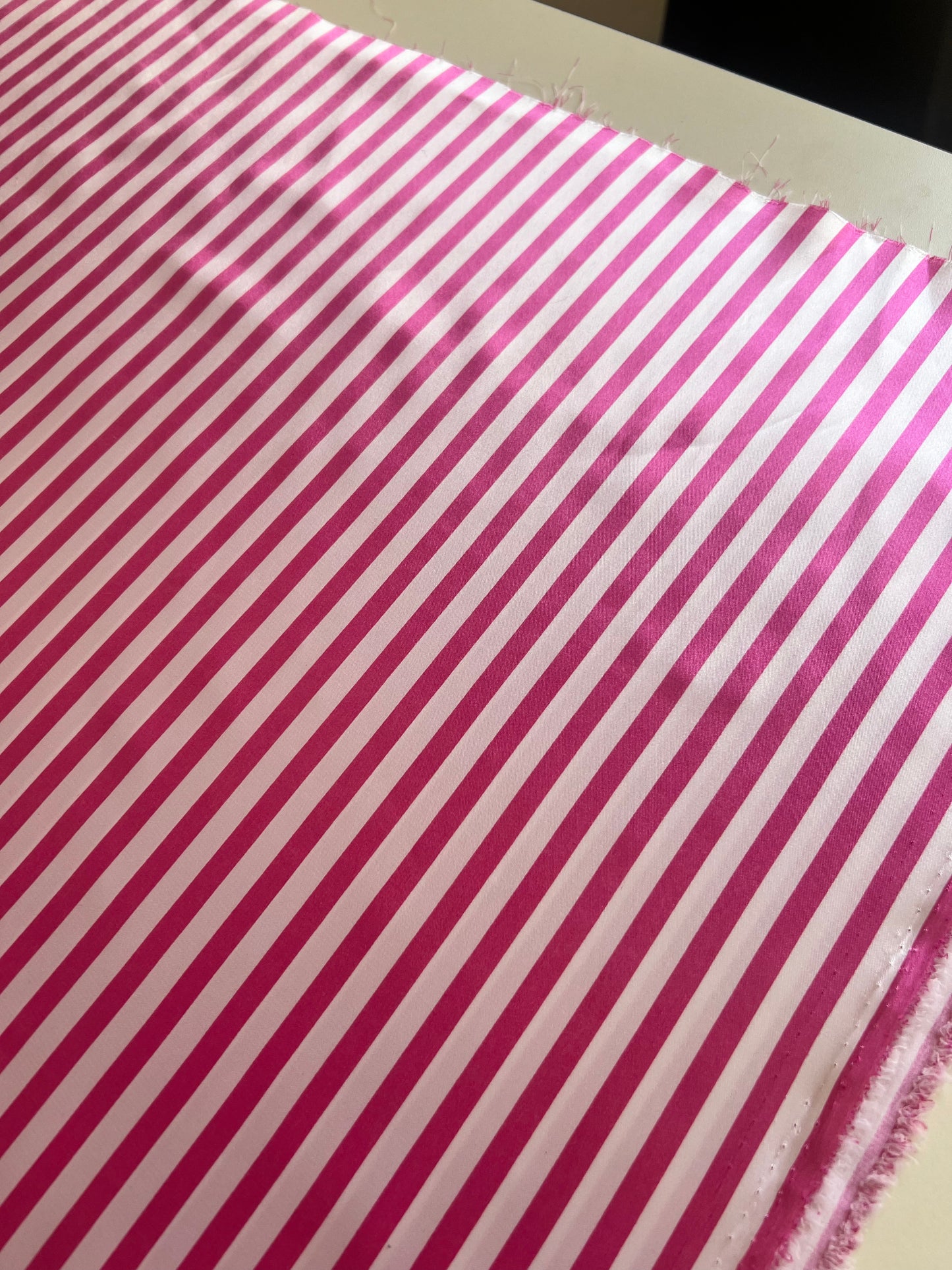 Pink Striped Satin