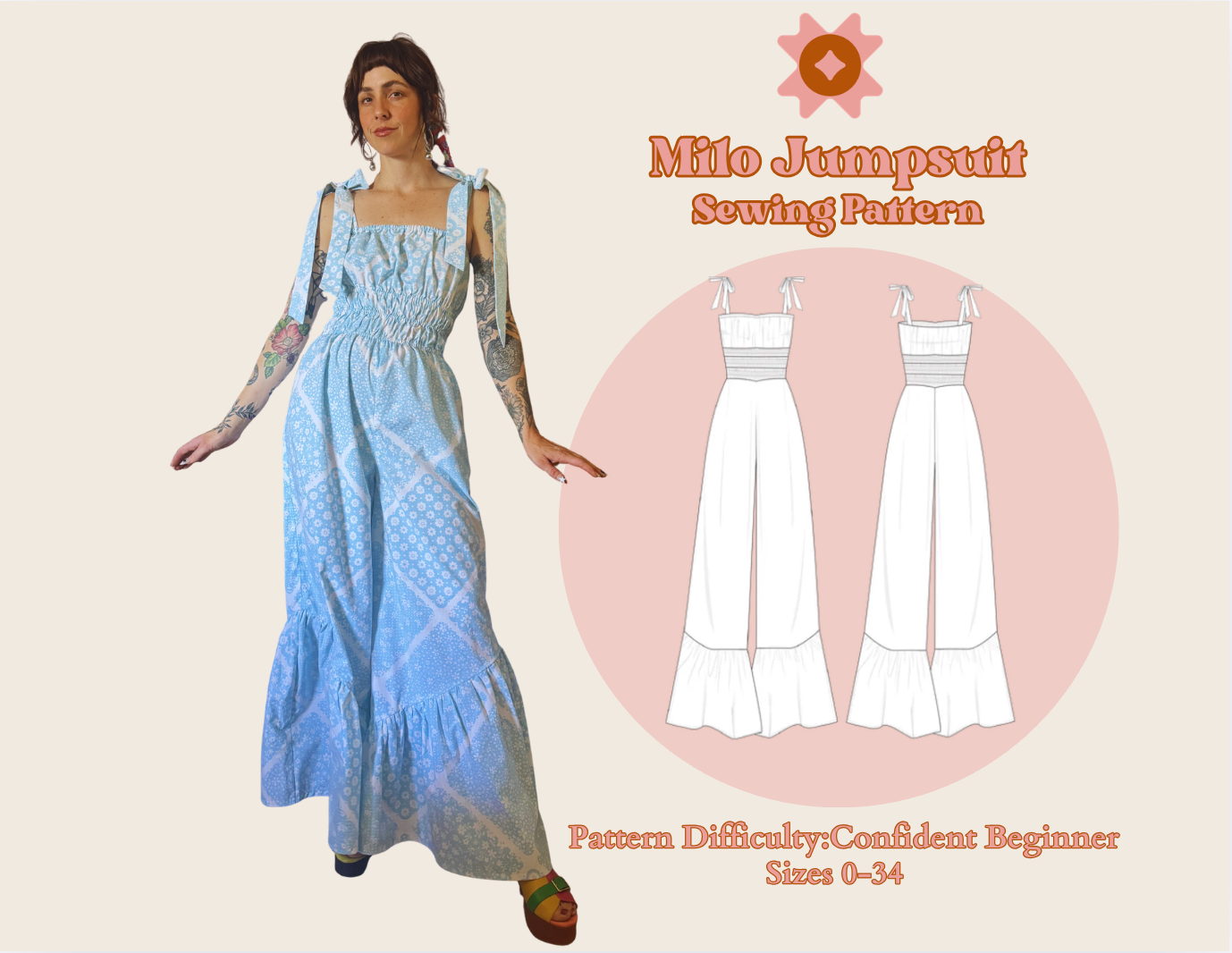 Milo Jumpsuit PDF Sewing Pattern
