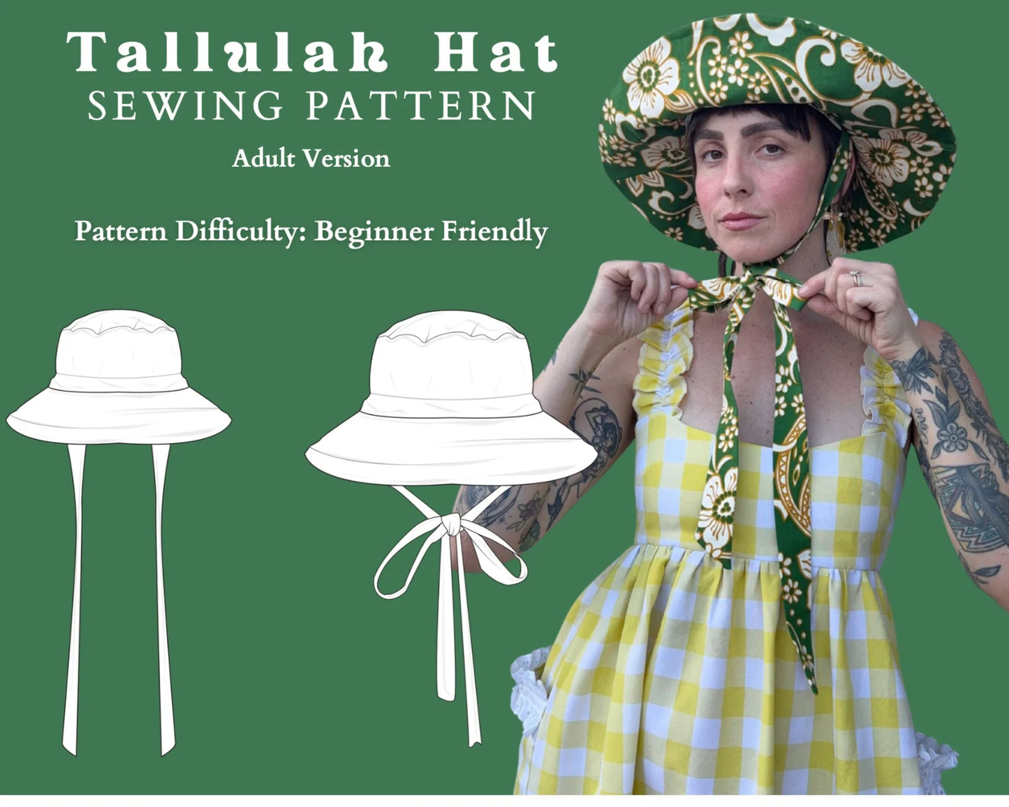 Tallulah Sun Hat Bundle PDF Sewing Pattern: Adult + Kid's Bundle